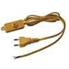 Image de Cordon lampe H03VVH2-F 1,5 m or interrupteur 6A fiche plate 2x0,75