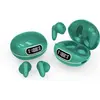 Image de Ecouteurs intra-auriculaires sans fil TWS , Ecouteurs d'écoute étanche, oreillettes de sport, à affichage Led,Vert