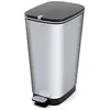 Image de Chic Poubelle Plastique Argent 45 L 29 x 44,5 x 60,5 cm
