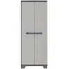 Image de Armoire De Rangement Haute Keter Linear - Noir / Gris - 68 X 39 X 173 Cm - 3 Etageres Réglables - Cadenassable