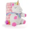Image de Ensemble couverture doux et peluche Perletti Tiara Unicorn Blanc 22 cm 8015831130712