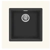 Image de Evier à encaster ou sous-plan QUADRA en granit noir 1 bac 56 cm VZP45N