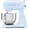 Image de Smeg, Robot sur Socle SMF03PBEU, 10 Niveaux de Vitesse, Fonction Mise en marche progressive, Bol 4,8 L, Verrouillage Moteur de Sécurité, 3 Batteurs, Crochet et Couvercle Fournis, 800W, Bleu Azur en occasion ou reconditionné
