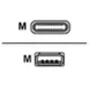 Image de Cellular Line - Câble USB - 24 pin USB-C (M) pour USB (M) - 1.2 m - blanc