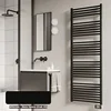 Image de Sèche-serviettes électrique 750W noir opaque FLECHE -