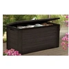 Image de Malle / coffre de rangement en résine - 300 L - 120 x 46 x 58 cm - Marron aspect bois