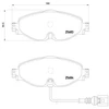 Image de Kit De Plaquettes De Frein, Frein À Disque Brembo Xtra Line P 85 126x Brembo P85126x Audi;Cupra;Seat;Skoda;Volkswagen