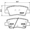 Image de Kit De Plaquettes De Frein, Frein À Disque P30101 Brembo Brembo P30101 Hyundai;Kia