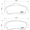 Image de Kit De Plaquettes De Frein, Frein À Disque P 61 138 Brembo Brembo P61138 Peugeot