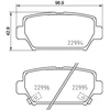 Image de Kit De Plaquettes De Frein, Frein À Disque P54062 Brembo Brembo P54062 Mitsubishi