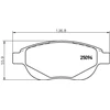 Image de Jeu De Plaquettes De Frein, Frein À Disque P 61 137 Brembo Brembo P61137 Citroen;Peugeot