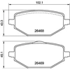 Image de Jeu De Plaquettes De Frein, Frein À Disque P68076 Brembo Brembo P68076 Mitsubishi;Renault