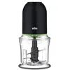 Image de Braun MultiPractic 3 CH3011BK Destructeur de papier à 4 lames en acier inoxydable, 1 fonction poussoir, hachoir à glace, passe au lave-vaisselle, 500 W, noir en occasion ou reconditionné