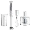 Image de Braun MultiQuick 5 - Mixeur Plongeant avec mini hachoir et Fouet pour Soupes, Smoothies et Milkshakes, 21 Vitesses + Turbo, mini hachoir 500ml, Verre Doseur 600ml, 1000W, Blanc (MQ50236M) en occasion ou reconditionné