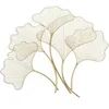 Image de Décoration Murale Métal Design Feuilles Glamour 79cm Or