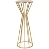 Image de Table d'appoint décoratif rond haut en métal doré style glam 38cm Stick