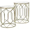 Image de Lot de 2 Tables d'Appoint "Tunis" 53cm Or