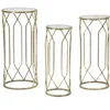 Image de Lot de 3 Tables d'Appoint "Tunis" 71cm Or