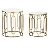 Image de Lot de 2 Tables d'Appoint Gigognes "Ella" 55cm Or