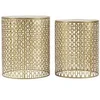 Image de Lot de 2 Tables d'Appoint Design "Oblin" 50cm Or