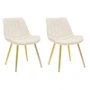 Image de Lot de 2 chaise paris prix exterieur non empilable non pliable H. 79 cm en metal beige