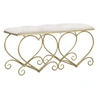 Image de Banc Design "Heart" 105cm Crème & Or