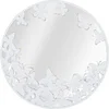 Image de Miroir Mural Design Butterfly Rond Verre et Métal 62cm Blanc