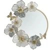 Image de Miroir mural rond 'Amy' en Métal et Verre 70,5cm Multicolore