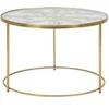 Image de Table basse en verre et métal Butterfly 60 cm Or