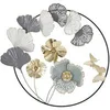 Image de Décoration Murale Ronde Métal Design végétal et floral 78cm Multicolore
