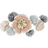 Image de Décoration Murale en Métal Design Fleurs Multicolore L. 93 x H. 53 cm