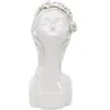 Image de Vase buste de jeune femme en Porcelaine 26cm Blanc et Or