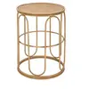 Image de Table basse ronde en métal et rotin 55x40x40cm Samui