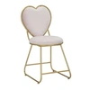 Image de Chaise en métal doré et tissu Heart 37 x 47 x 80 cm