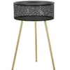 Image de Table d'Appoint Avec Rangement "Blacky" 65cm Noir & Or