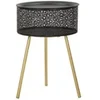 Image de Table d'Appoint Avec Rangement "Blacky" 50cm Noir & Or