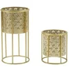 Image de Coppia - Support à plantes en métal - Lot de 2 - Doré - H40cm