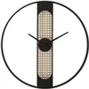 Image de Horloge Murale ronde Cannage Métal 60cm Noir & Crème