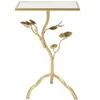 Image de Table basse carrée en métal doré avec plateau en miroir Tisty