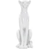Image de Statuette Léopard Assis en Polyrésine 74cm Blanc
