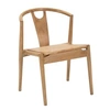 Image de Ensemble de 2 chaises de cuisine en bois avec dossier en rotin tressé Japan