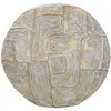 Image de Vase en Résine Elips motifs géométriques 34.5cm Or et Blanc