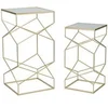 Image de Lot de 2 Tables d'Appoint Design "Glassy" 100cm Or
