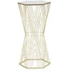 Image de Table d'Appoint Hexagonale Design "Lines" 80cm Or