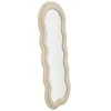 Image de Miroir mural Miki design cadre velours 60 x 160 cm crème