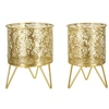 Image de Mauro Ferretti - Set de 2 cache-pots en métal doré Naty