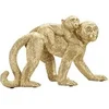 Image de Statuette Singe Mère et Enfant en Polyrésine 29cm Or