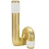 Image de Vase en Polyrésine Design bicolore H. 30,5 cm Or et Blanc
