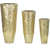 Image de Lot de 3 Vases en Métal motif circulaires 114cm Or