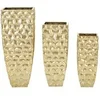 Image de Lot de 3 Vases en Métal 38x94 cm Or